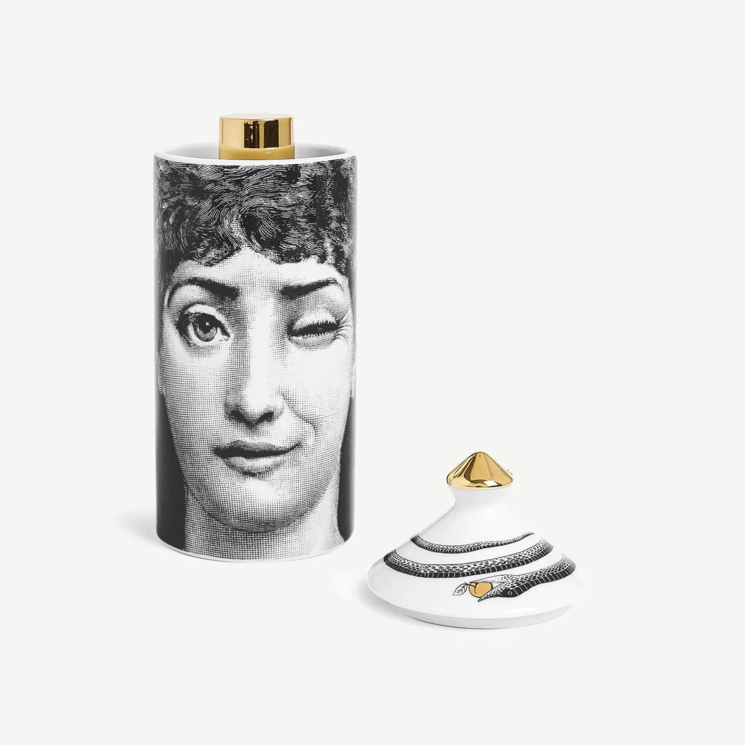 Room Spray<Fornasetti Talvolta Scented Room Spray - Mascherina Decor - Frutto Proibito Fragrance White/Black/Gold