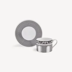 Tea And Coffee Sets<Fornasetti Tea Cup Facciata Quattrocentesca White/Black