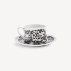 Tea And Coffee Sets<Fornasetti Tea Cup High Fidelity Leopardato Skin White/Black