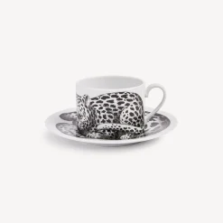 Tea And Coffee Sets<Fornasetti Tea Cup High Fidelity Leopardato Skin White/Black
