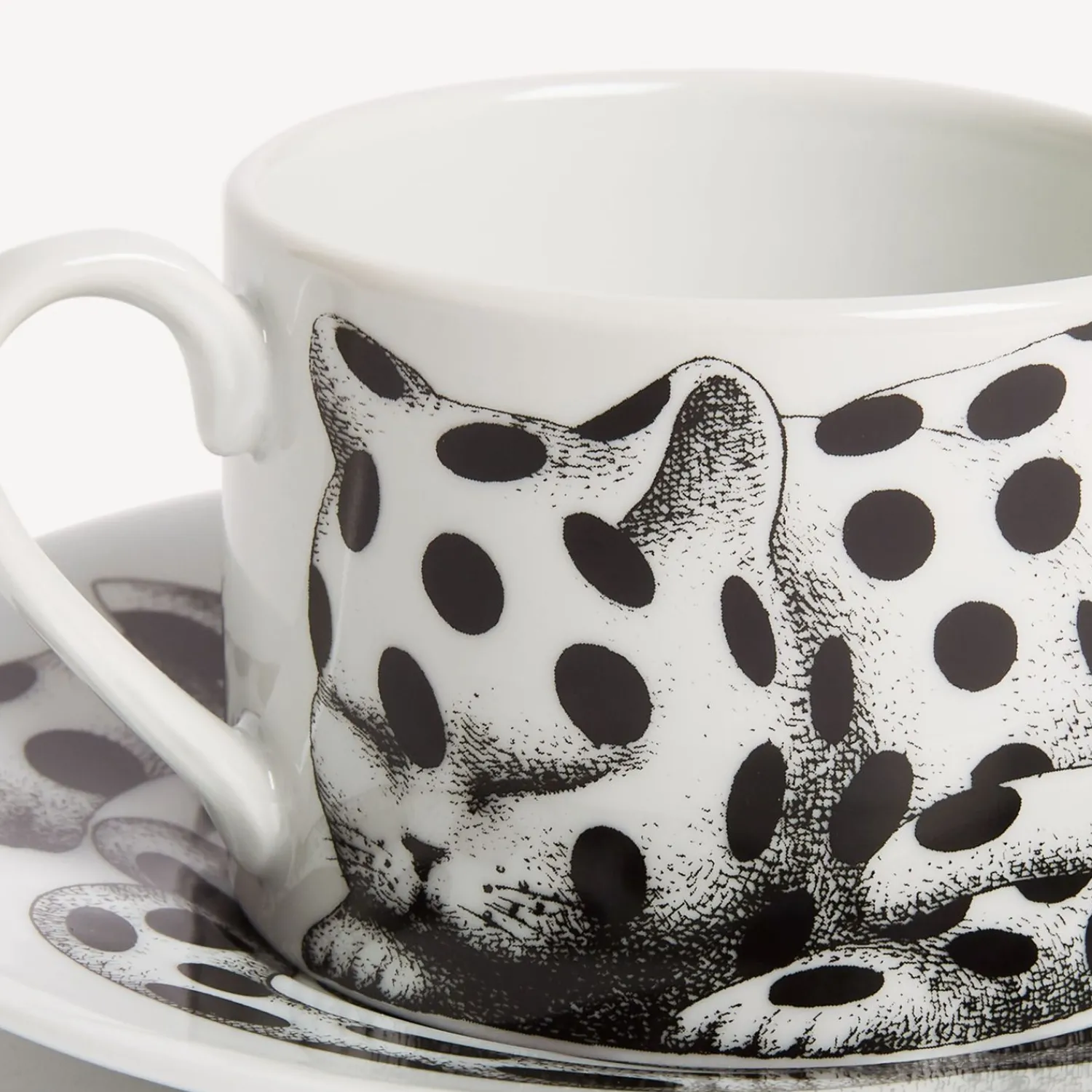 Tea And Coffee Sets<Fornasetti Tea Cup High Fidelity Pois White/Black