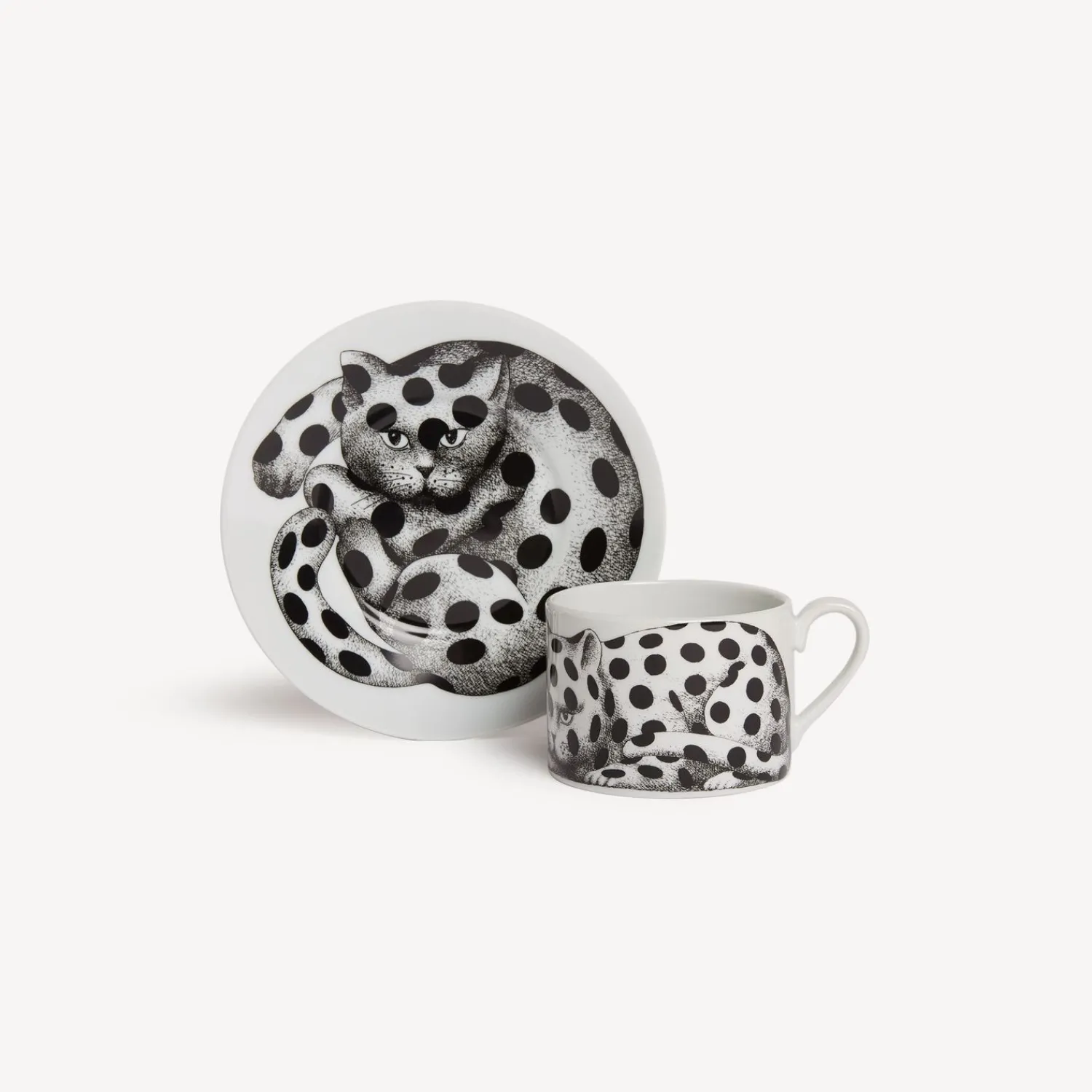 Tea And Coffee Sets<Fornasetti Tea Cup High Fidelity Pois White/Black