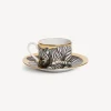 Tea And Coffee Sets<Fornasetti Tea Cup High Fidelity Tigrato White/Black/Gold
