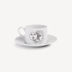 Tea And Coffee Sets<Fornasetti Tea Cup Solitario White/Black