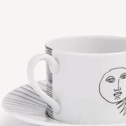 Tea And Coffee Sets<Fornasetti Tea Cup Solitario White/Black