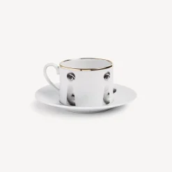 Tea And Coffee Sets<Fornasetti Tea Cup Tema E Variazioni Serratura White/Black/Gold