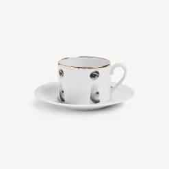 Tea And Coffee Sets<Fornasetti Tea Cup Tema E Variazioni Serratura White/Black/Gold