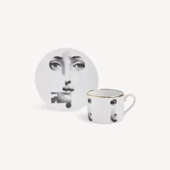 Tea And Coffee Sets<Fornasetti Tea Cup Tema E Variazioni Serratura White/Black/Gold