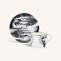 Tea And Coffee Sets<Fornasetti Tea Cup Tema E Variazioni Lampadina White/Black/Gold