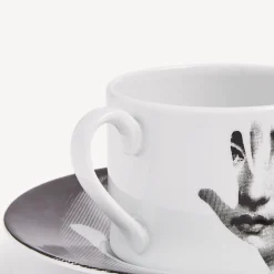 Tea And Coffee Sets<Fornasetti Tea Cup Tema E Variazioni Mano White/Black