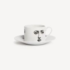 Tea And Coffee Sets<Fornasetti Tea Cup Tema E Variazioni Il Fumo Fa Male White/Black