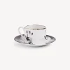 Tea And Coffee Sets<Fornasetti Tea Cup Tema E Variazioni Mano White/Black/Gold