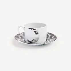 Tea And Coffee Sets<Fornasetti Tea Cup Tema E Variazioni Sole E Luna White/Black