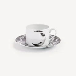 Tea And Coffee Sets<Fornasetti Tea Cup Tema E Variazioni Sole E Luna White/Black