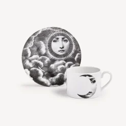 Tea And Coffee Sets<Fornasetti Tea Cup Tema E Variazioni Sole E Luna White/Black