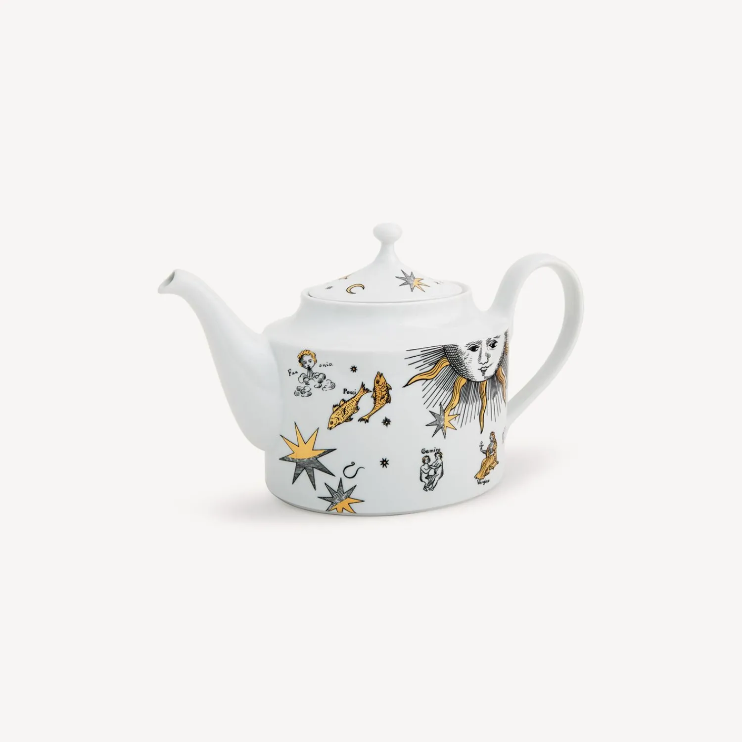 Tea And Coffee Sets<Fornasetti Teapot Astronomici White/Black/Gold