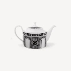 Tea And Coffee Sets<Fornasetti Teapot Facciata Quattrocentesca White/Black