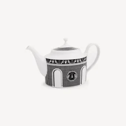 Tea And Coffee Sets<Fornasetti Teapot Facciata Quattrocentesca White/Black