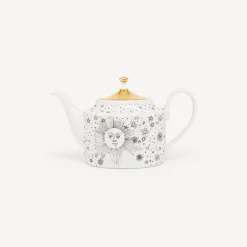 Tea And Coffee Sets<Fornasetti Teapot Solitario White/Black/Gold