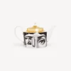 Tea And Coffee Sets<Fornasetti Teapot Tema E Variazioni White/Black/Gold