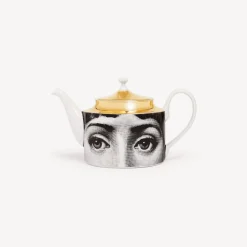 Tea And Coffee Sets<Fornasetti Teapot Tema E Variazioni White/Black/Gold
