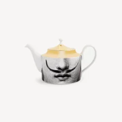 Tea And Coffee Sets<Fornasetti Teapot Tema E Variazioni N.21 White/Black/Gold