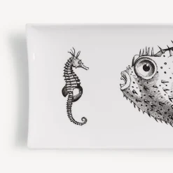 Decorative Trays<Fornasetti Tray Affronto White/Black