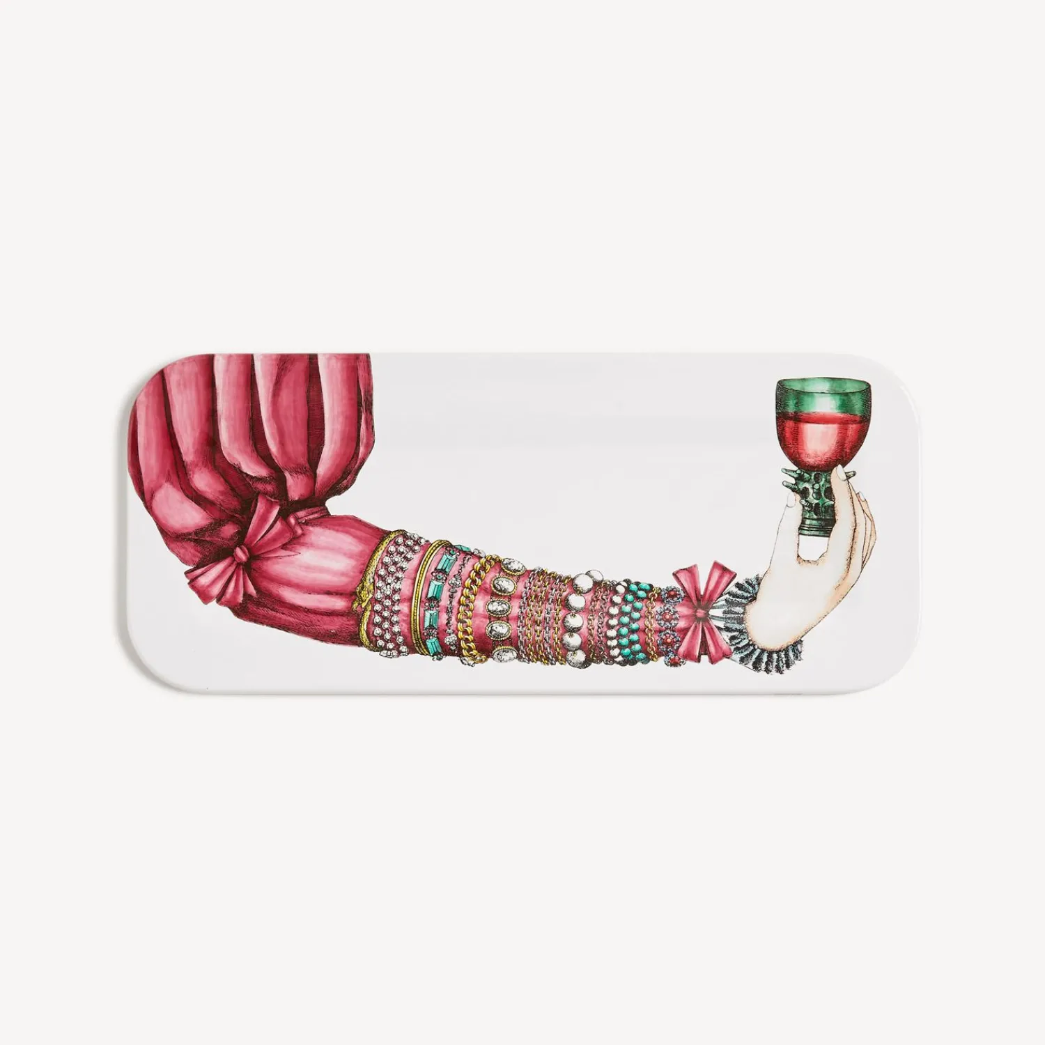 Decorative Trays And Pliants<Fornasetti Tray Braccio Ingioiellato Multicolour