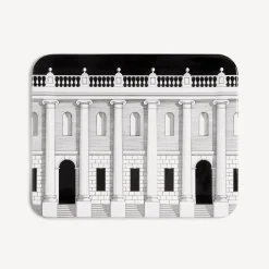 Decorative Trays And Pliants<Fornasetti Tray Casa Con Colonne White/Black