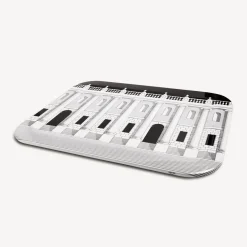 Decorative Trays And Pliants<Fornasetti Tray Casa Con Colonne White/Black