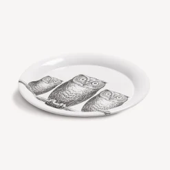 Decorative Trays And Pliants<Fornasetti Tray Civette White/Black