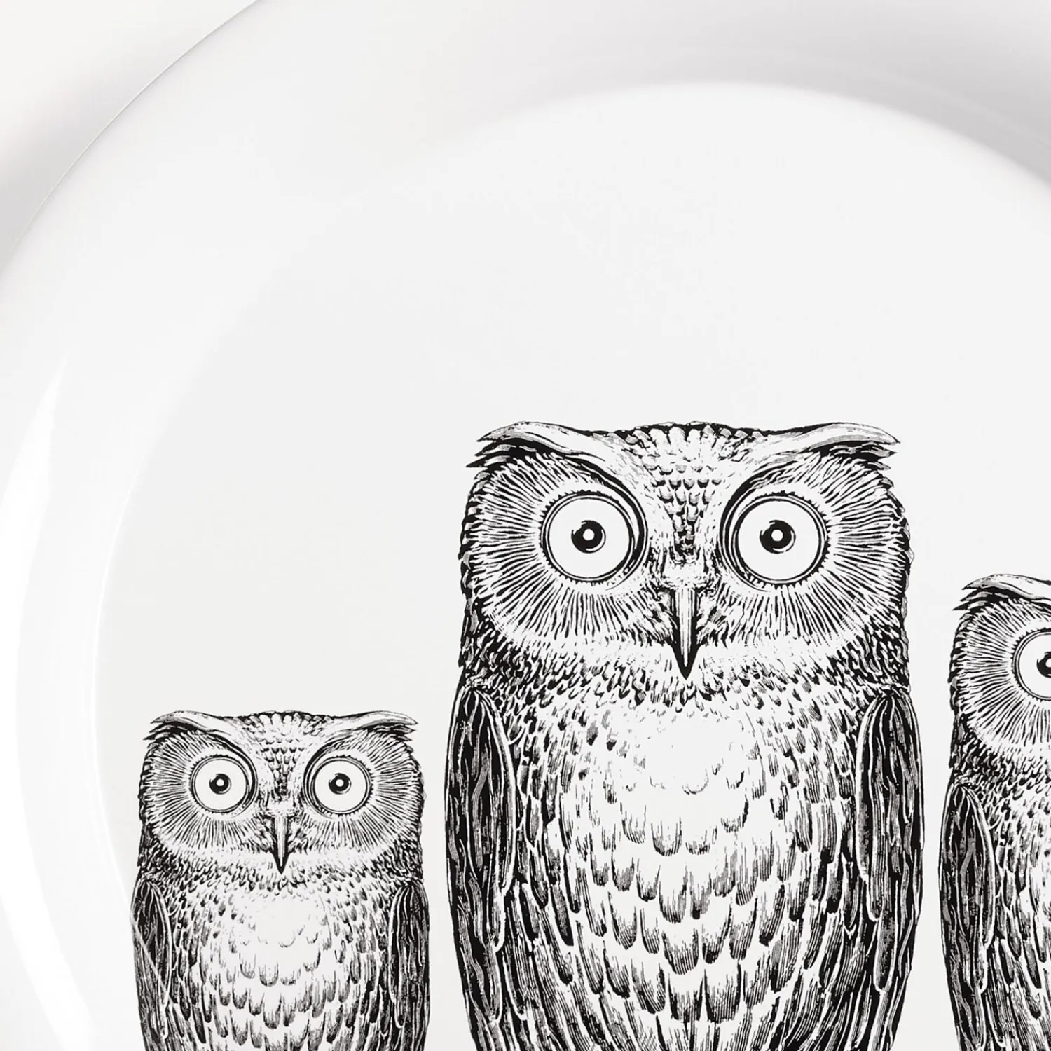 Decorative Trays And Pliants<Fornasetti Tray Civette White/Black