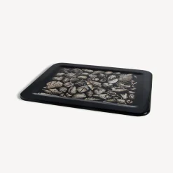 Decorative Trays And Pliants<Fornasetti Tray Conchiglie White/Black/Blue
