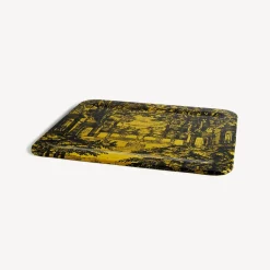Decorative Trays And Pliants<Fornasetti Tray Giardino Settecentesco Black/Yellow