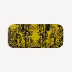 Decorative Trays And Pliants<Fornasetti Tray Giardino Settecentesco Black/Yellow