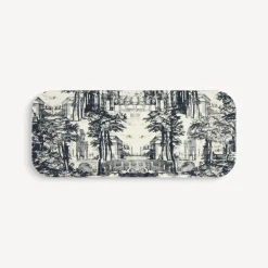 Decorative Trays And Pliants<Fornasetti Tray Giardino Settecentesco Blue/Ivory