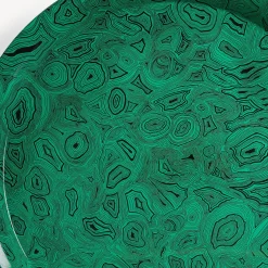 Decorative Trays And Pliants<Fornasetti Tray Green Malachite Green/Black