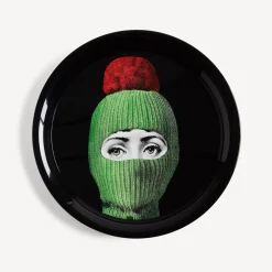Decorative Trays And Pliants<Fornasetti Tray Lux Gstaad Green/Red/Black