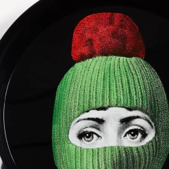 Decorative Trays And Pliants<Fornasetti Tray Lux Gstaad Green/Red/Black