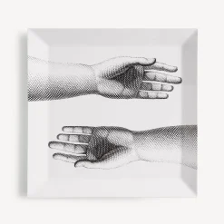 Decorative Trays<Fornasetti Tray Mani White/Black