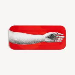 Decorative Trays And Pliants<Fornasetti Tray Mano White/Black/Red