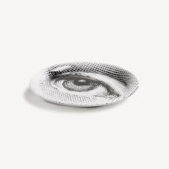 Decorative Trays And Pliants<Fornasetti Tray Occhio White/Black