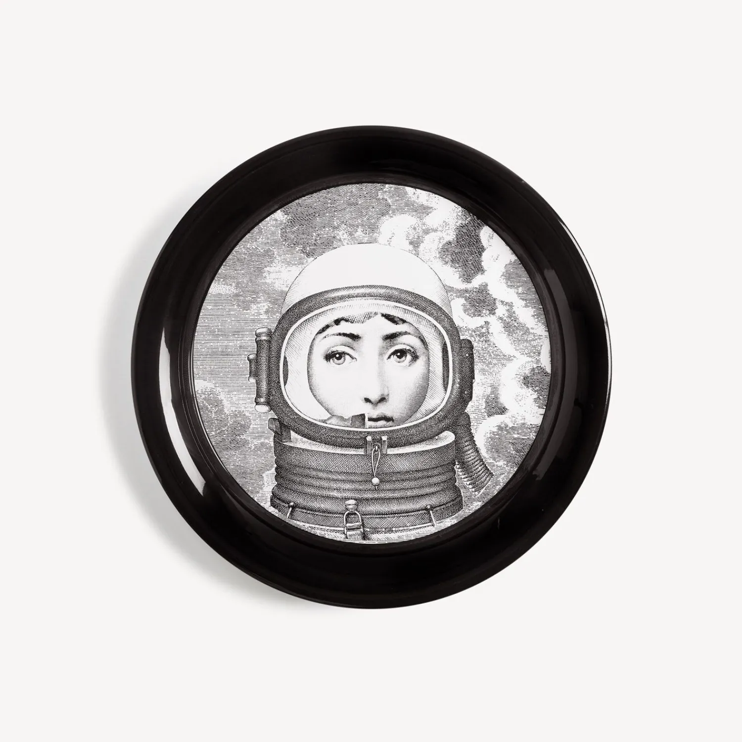 Decorative Trays And Pliants<Fornasetti Tray Palombara White/Black