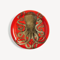 Decorative Trays And Pliants<Fornasetti Tray Polipo Gold/Red