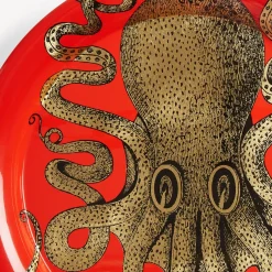 Decorative Trays And Pliants<Fornasetti Tray Polipo Gold/Red