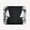 Decorative Trays And Pliants<Fornasetti Tray Profili White/Black