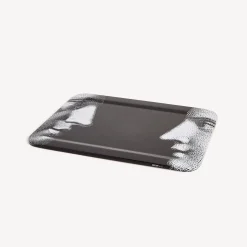 Decorative Trays And Pliants<Fornasetti Tray Profili White/Black