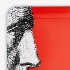Decorative Trays And Pliants<Fornasetti Tray Profili White/Black/Red