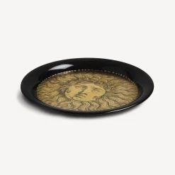 Decorative Trays And Pliants<Fornasetti Tray Re Sole White/Black/Gold