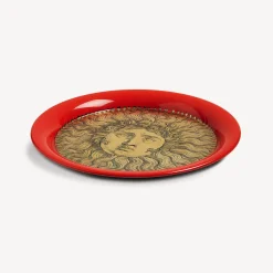 Decorative Trays And Pliants<Fornasetti Tray Re Sole White/Black/Red